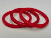 BS43 trio sliced cherry red bakelite spacer bangles